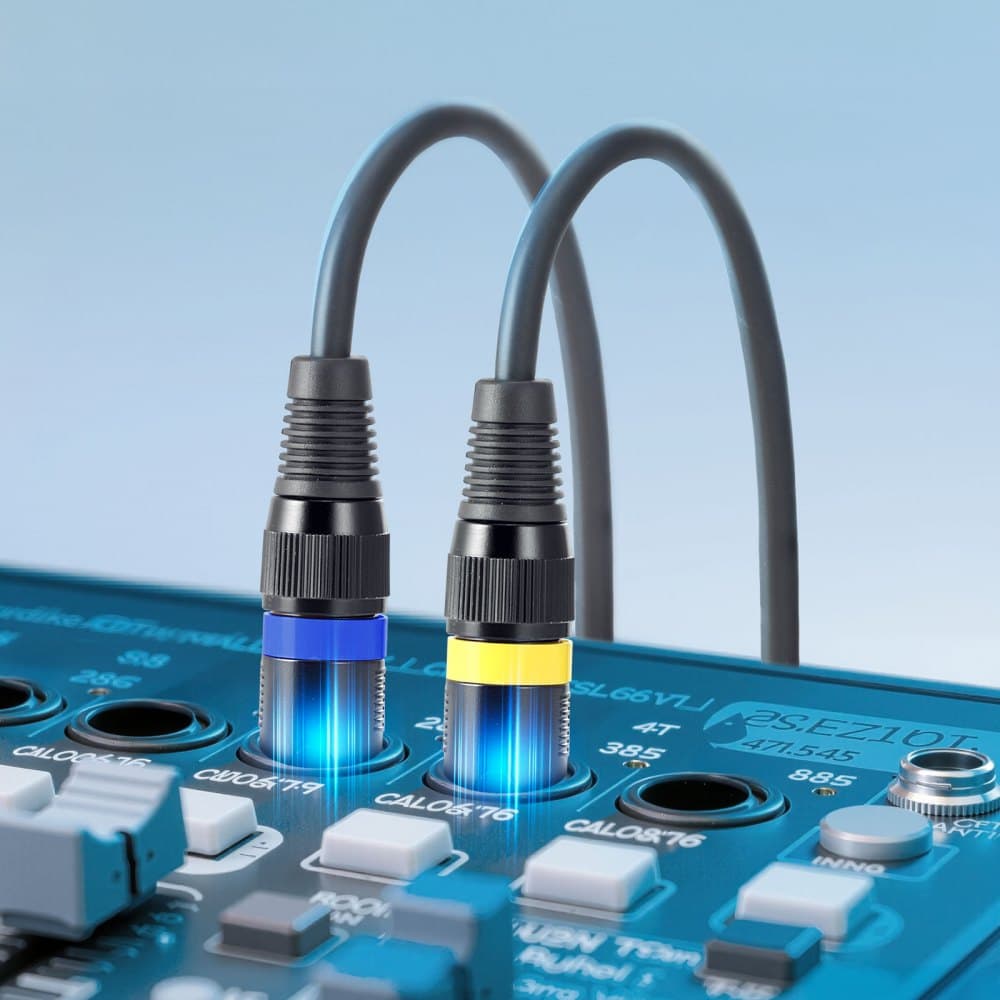 XLR kábel 30,48 m, 2 db-os csomag, árnyékolt, szimmetrikus DMX apa-nő mikrofonkábelek, aranyozott 3 tűs XLR mikrofon hangszórókábel, színpadi világításhoz, mikrofonokhoz, erősítőkhöz, keverőkhöz, hangszórórendszerekhez
